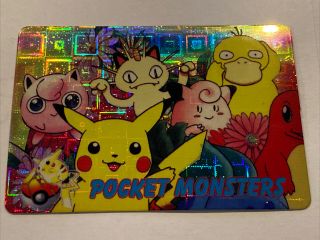1998 Pokemon Pikachu And Friends Sticker Card Rare Bandai Vintage Pocket Monster