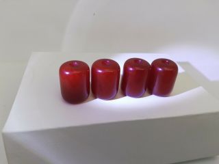 Antique Ottoman Cherry Amber Faturan Bakelite Beads 11.  5 Grams