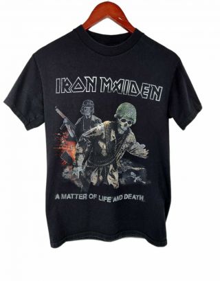 Vintage Iron Maiden A Matter Of Life And Death T - Shirt Size Small
