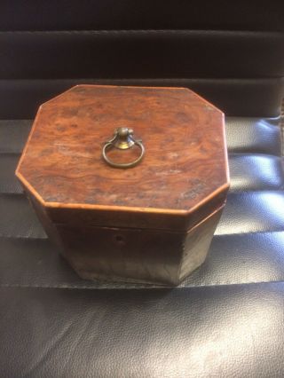 A Small 5inch Octagonal Georgian Tea Caddy,  Circa 1780 ?