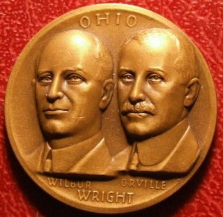 Wilbur & Orville Wright Brothers Ohio State Medal By Medallic Art Company