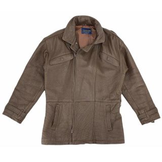 Vtg Michael Hoban North Beach Leather San Francisco Brown Leather Jacket Size L