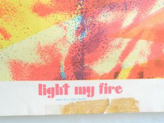 Vintage San Francisco Co 1967 Poster Light My Fire Hollywood California 3