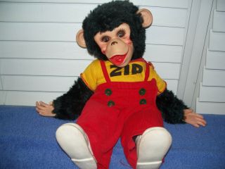 Vintage Rushton Zip Zippy Monkey Plush Stuffed Animal Doll 15 "