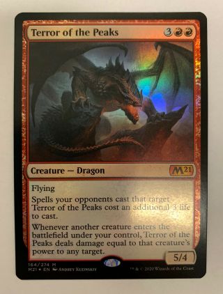 Mtg Core 2021: Terror Of The Peaks (foil),  Pack Fresh,  Never Played,