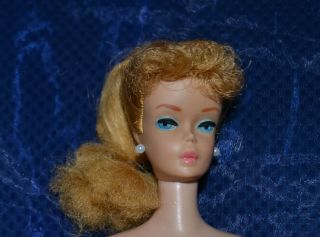 Vintage Ponytail Barbie Doll 6 Or 7 Blond Mattel