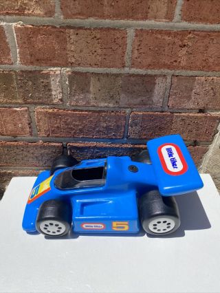 Vintage Large Little Tikes Blue Race Car 90 