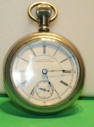Antique American Waltham Watch Model 1883 Circa 1892 18 Size (runs)