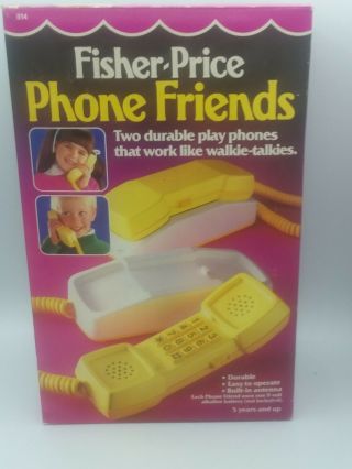 Vintage Fisher - Price Phone Friends 1984 Walkie - Talkies