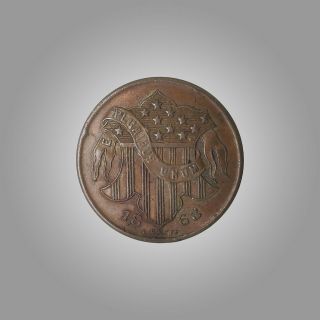 Civil War Token - 1863 - E Pluribus Unum Shield / Staudinger 