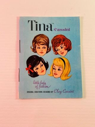 Vintage Tina Cassini Doll Fashion Booklet Creations Designed Oleg Cassini 4”x3”