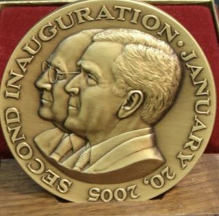 2005 George W Bush Cheney Second Inauguration Large Bronze Medal Medalcraft