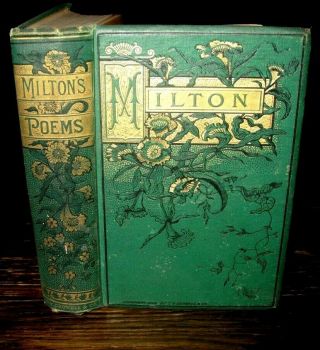 1880 John Milton Paradise Lost Victorian Fine Binding Book Poetry Antique Occult