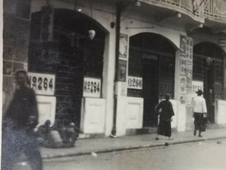 Hong Kong 1930s Wanchai China Big Number Street View Rare Candid Photograph