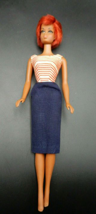 Vtg 1966 Mattel Barbie Doll Julia African American Black Eyelashes Japan