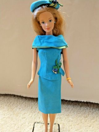 Vintage Barbie 1635 Fashion Editor Club Meeting Dress Jacket Hat Euc