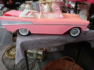 Barbie Car 1957 Chevy Bel - Air Convertible Mattel - Pink,  vintage 3