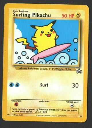 Surfing Pikachu 28 Black Star Promo Pokemon Tcg Wotc Card