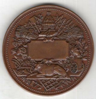1890 French Award Medal For The Agriculture Society Of France
