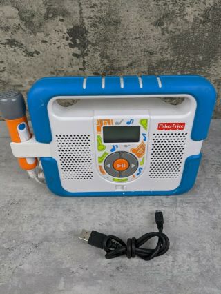 Fisher Price Kid Tough Music Player Mp3 Karaoke with Microphone Blue 3
