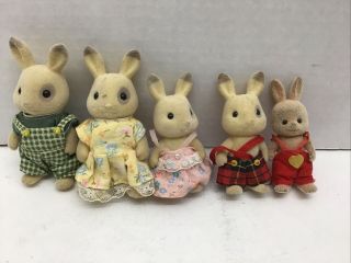 Calico Critters Maple Town Sylvanian Families Bunny Rabbit Family Vintage Tomy
