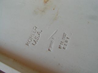 Antique Kohler K6800 Toilet Tank Lid / Cover,  dated 10/11/27 8101 WHITE 10C 3