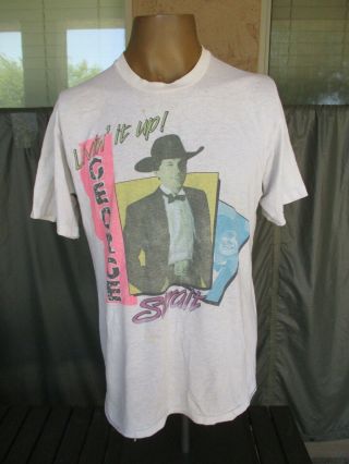 Vtg 1990 George Strait Light Duty Tour Concert T Shirt,  Single Stitch Paper Thin