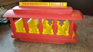 Vtg Ideal Toy Corp.  1977 Mr.  Rogers Fred Neighborhood Toy Trolley 12 "