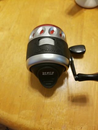Vintage Zebco Red Rhino Casting Reel Made Usa