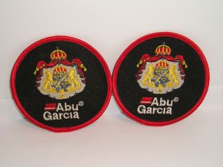 2 Vintage Abu Garcia Ambassadeur Cloth Patches 3 1/4 " Old Stock Nos