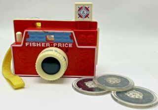Vintage 1968 Fisher Price Picture Story Toy Camera Viewer With Discs