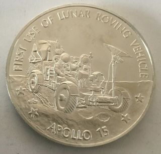 Apollo 15 Lunar Rover Vehicle Sterling Silver Coin Medal Nasa Space Moon