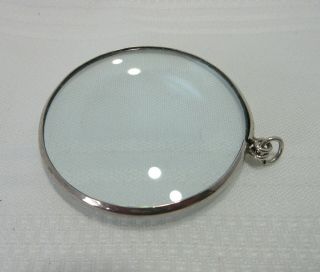 Vintage Sterling Silver Magnifying Glass Pendant