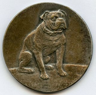 France Dog Bulldog Exposition Nancy 1934 Bronze Medal By Huguenin 40mm 25gr
