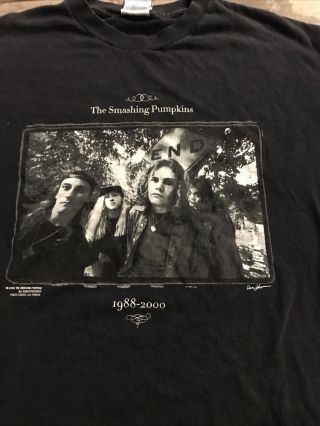 Smashing Pumpkins 1988 - 2000 T - Shirt Concert Vintage Cinder Block Large