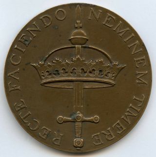 Sweden Warlord Rudolf Cederstrom 1876 - 1936 Bronze Medal By Johnsson 56mm 75gr