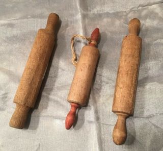 Antique Doll House Miniature Wood Kitchen Rolling Pin Choice
