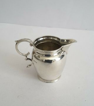 Vintage Solid Silver Cream / Milk Jug.  131gms.  Ht.  8cms.  Lon.  1924.