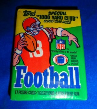 1986 Topps Football Wax Pack As Pictured Gum Intact