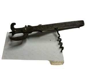 Antique Sure Cut Can Opener Fully Marked Patented 1904 Corkscrew Combination