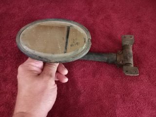 Old Antique Auto Car Truck Tractor Ford Chevy Dodge Fender Side View Oval Mirror