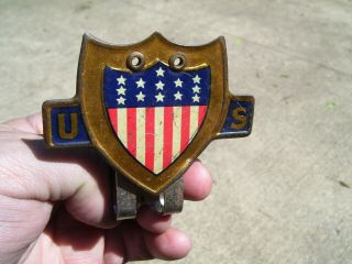 1920 ‘s - 1930s Vintage Ww2 Auto Bumper Flag Bracket Ford Gm Chevy Olds