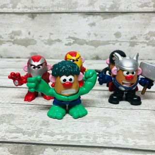 Hasbro Playskool Mr Potato Head Mixable Marvel Character Toys Bundle Thor,  Hulk 2