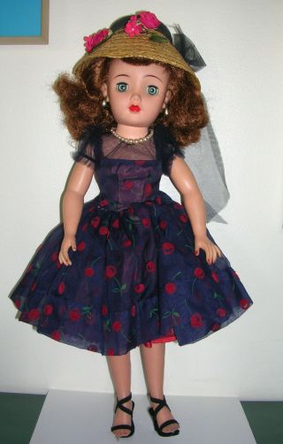 Vintage Ideal Miss Revlon Vt - 18 Doll Cherries A La Mode Outfit