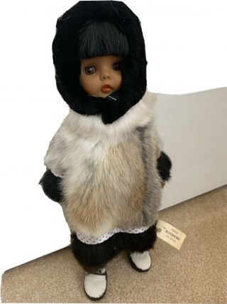 Vintage Native American Alaskan Inuit Eskimo Doll Kukita By Memeluk Alaska 15”