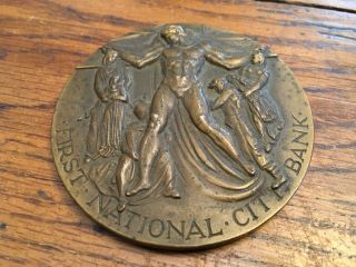 Rare 1962 York First National City Bank 8.  8 Oz Bronze Medallic Art Co Medal