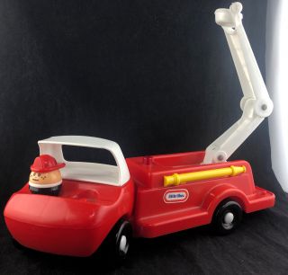 Vintage Little Tikes Toddle Tots Fire Truck Figure Fireman Toy Red
