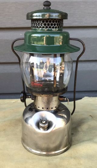 Vintage Coleman Single Mantle Gas Lantern Model 242b Made In Usa