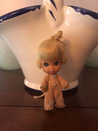 Vintage 1965 Mattel Liddle Kiddles Baby Little Diddle Doll,