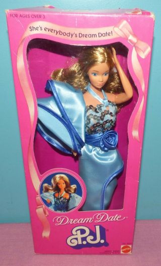 1982 Vintage Mattel Barbie Dream Date Pj Doll 5869
